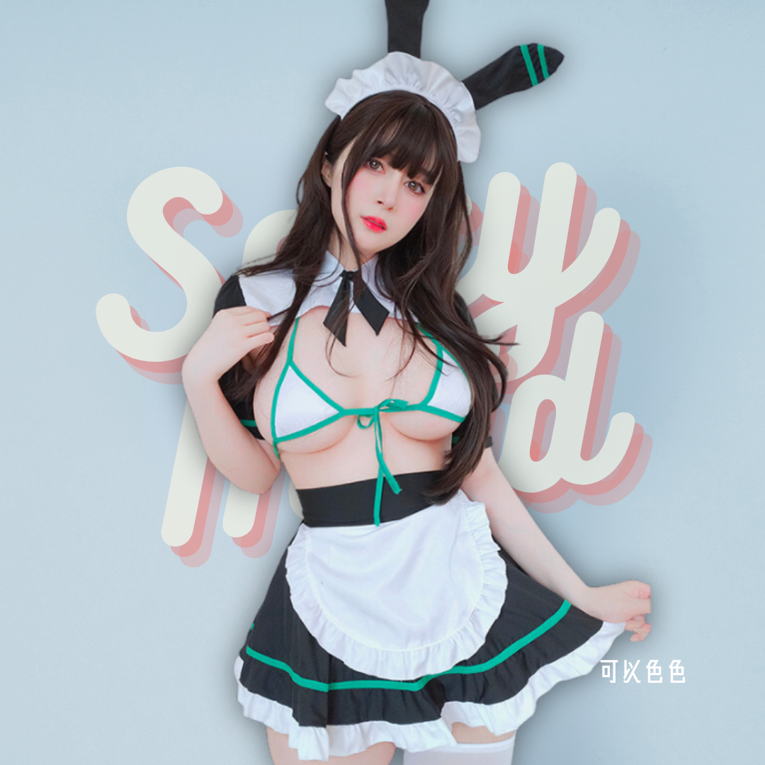 現貨 💖 女僕兔女郎 圍裙女僕 兔女郎 女僕髮圈 三點式女僕 三點式兔女郎 | 可以色色