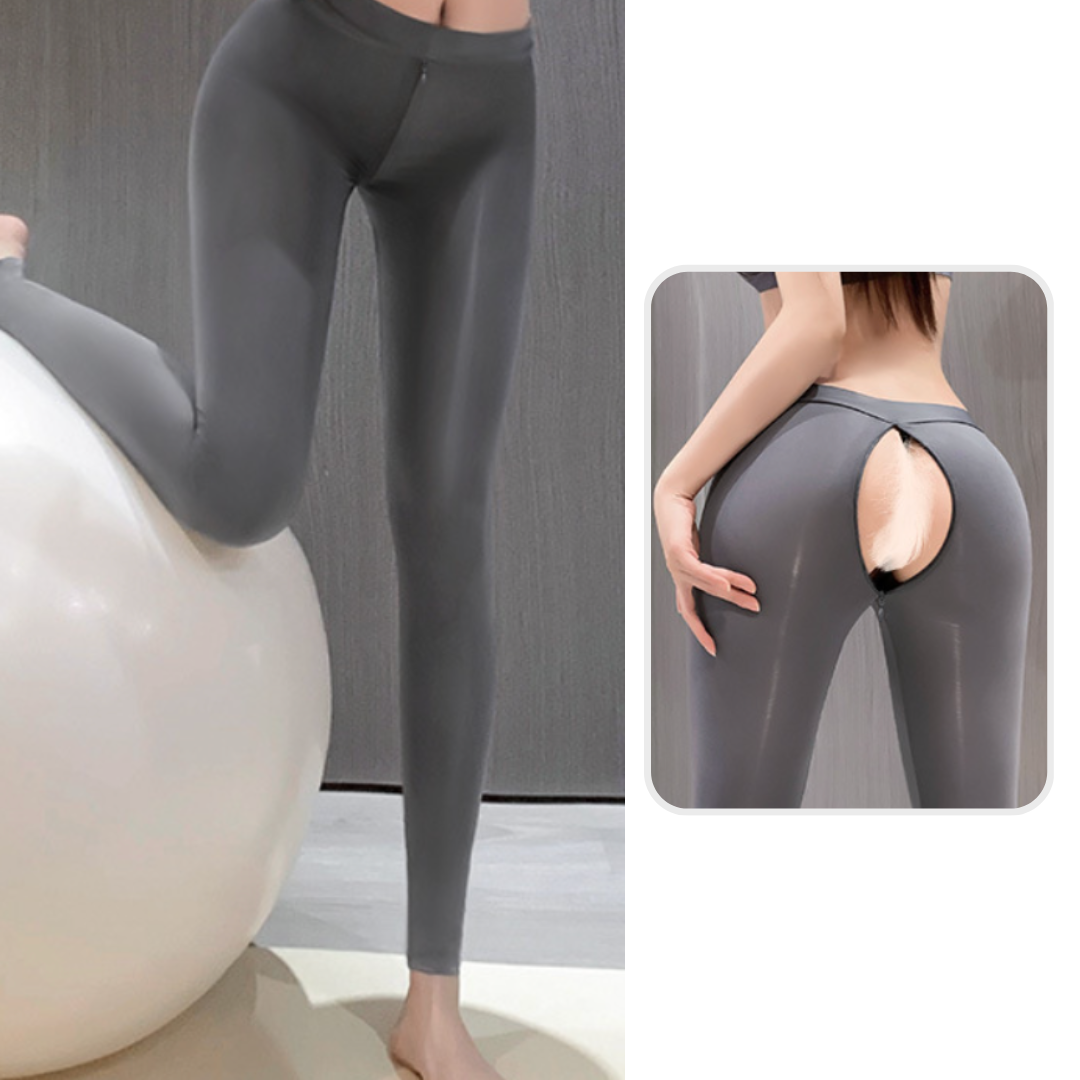 現貨 💖 戶外%%瑜珈褲 開襠款 露臀款 黑色 灰色 運動風 | 可以色色
