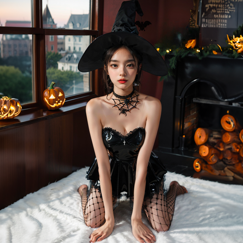 現貨 💖 暗夜漆皮小女巫 萬聖節必搭情趣 角色扮演 亮皮 女王系 | 可以色色