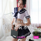 Ready stock 💖 Female student JK sailor uniform two-piece sailor suit exposed waist high elastic sexy underwear cosplay Halloween Cosplay | can be erotic