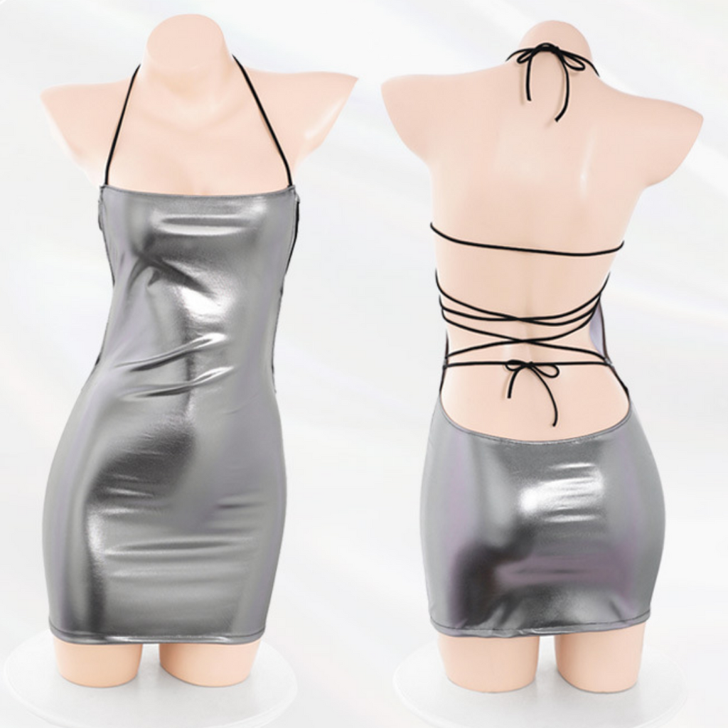 現貨 💖 夜店御姐緊身綁帶裙 情趣內衣 包臀 性感貼身 背部鏤空 炫彩 夜店 尾牙服 表演服 | 可以色色