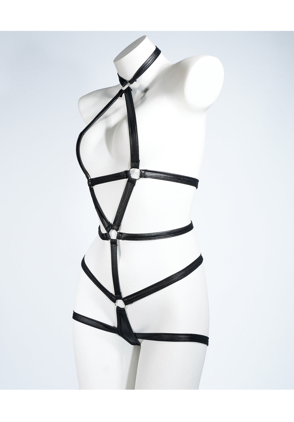 現貨 💖 皮革捆綁束縛衣 金屬環 緊身衣 BDSM 情趣皮革衣 主僕 身體束縛 | 可以色色