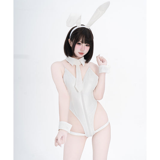 現貨 💖 清純兔女郎 漆皮 套裝 純慾 性感 可愛 表演服 角色扮演 情趣內衣 情趣睡衣 | 可以色色