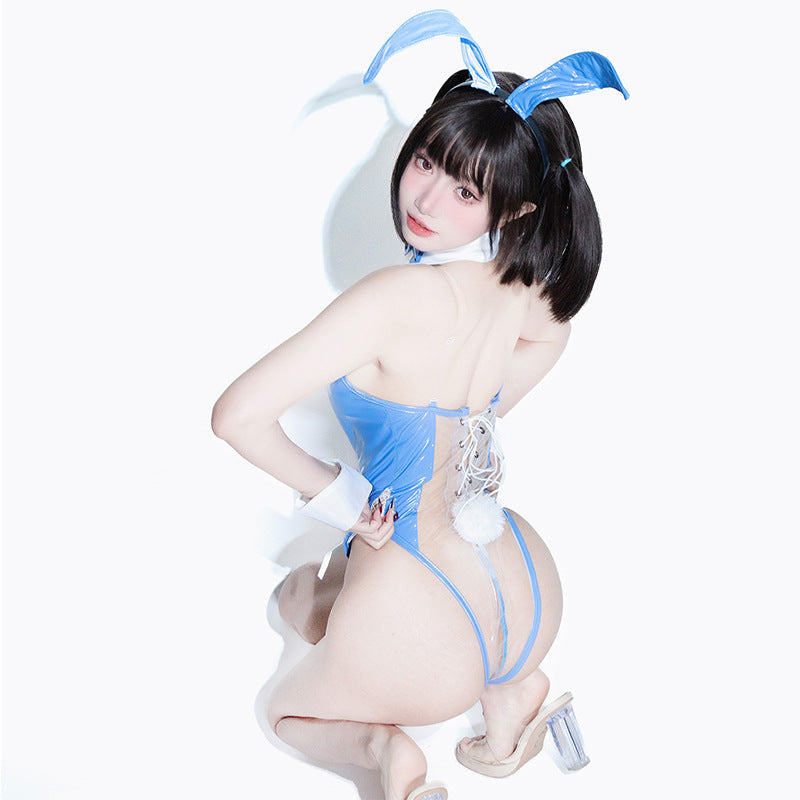 現貨 💖 梅里兔女郎 妮姬 性感兔女郎 NIKKE 亮皮 兔耳 性感 萬聖節 透視系 藍色兔女郎 | 可以色色