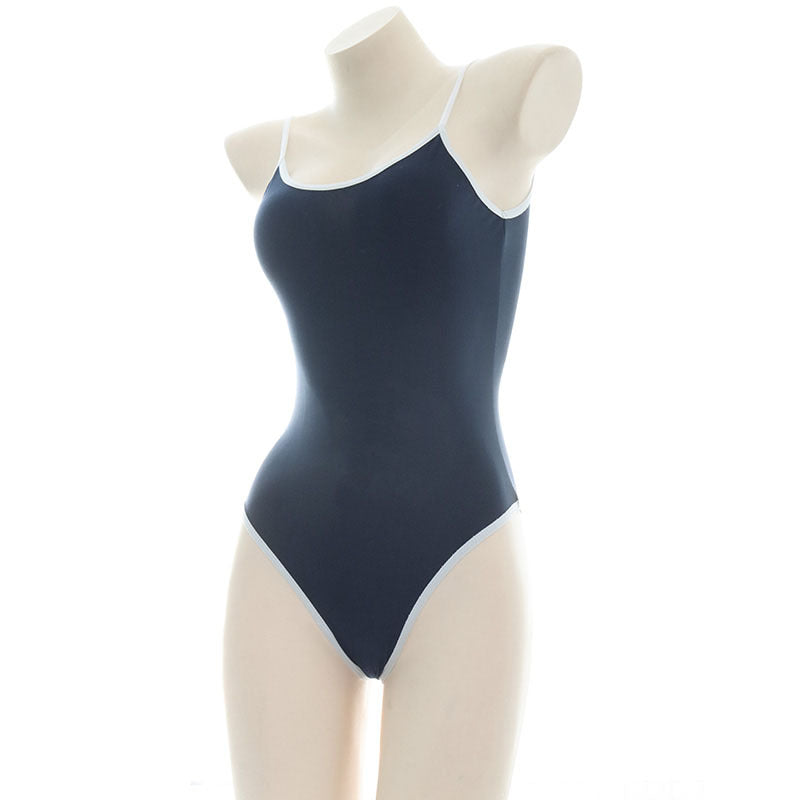 現貨 💖 夏天清純死庫水 細肩帶 純情 情趣內衣 露背 泳裝 經典款 連體衣 顯身材 | 可以色色