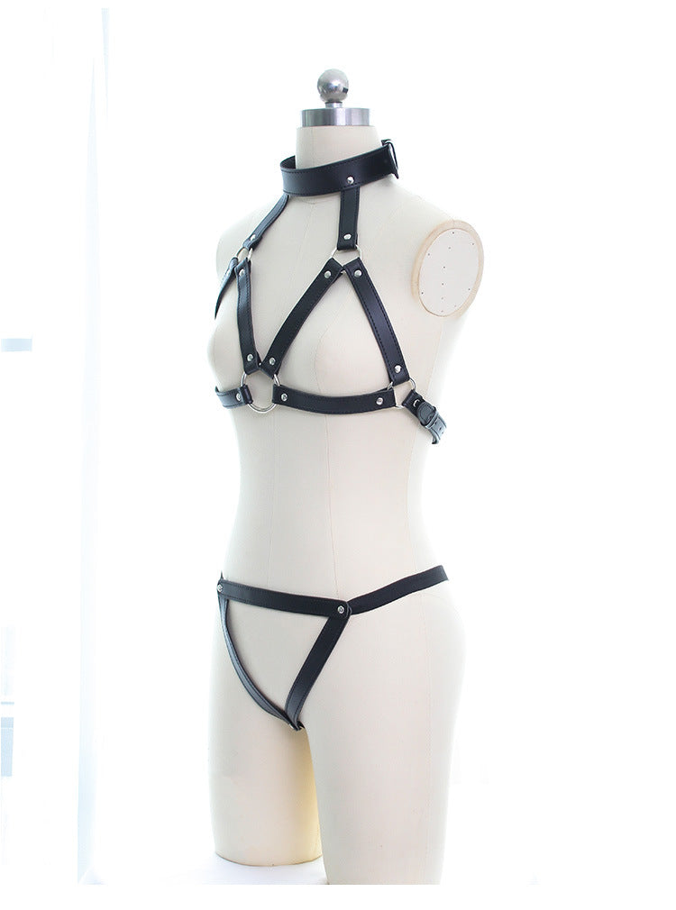 現貨 💖 皮革情趣衣 SM 捆綁 漆皮 束縛 皮扣可調整 | 可以色色